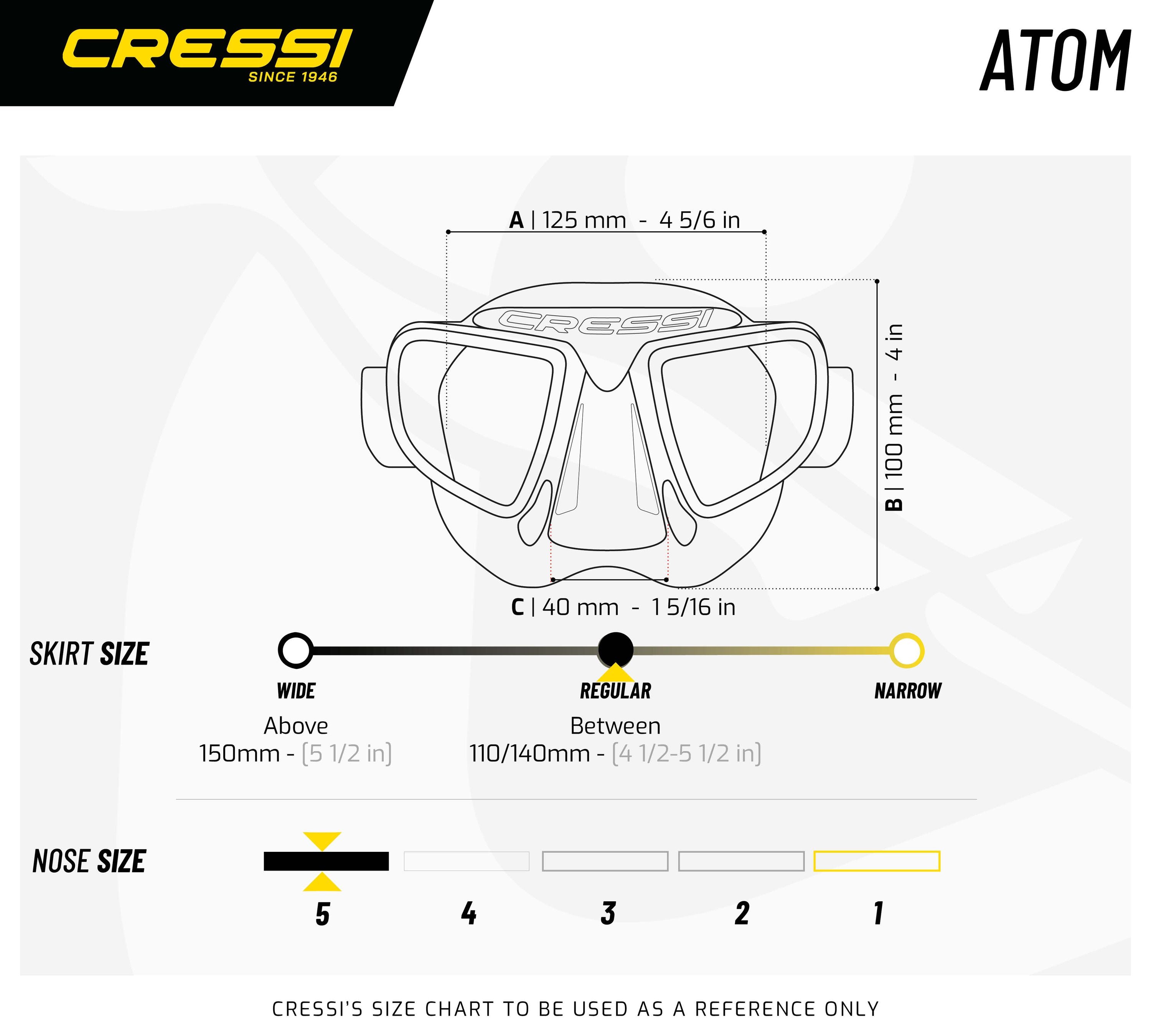 Cressi Atom Diving Mask Black