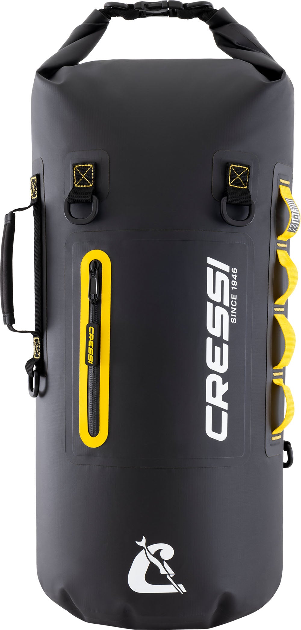 Cressi Ocelot Dry Bag - XUA930513 - Ocelot Dry Bag - Black / Yellow / 30 L - Swimming | Beach | Watersports