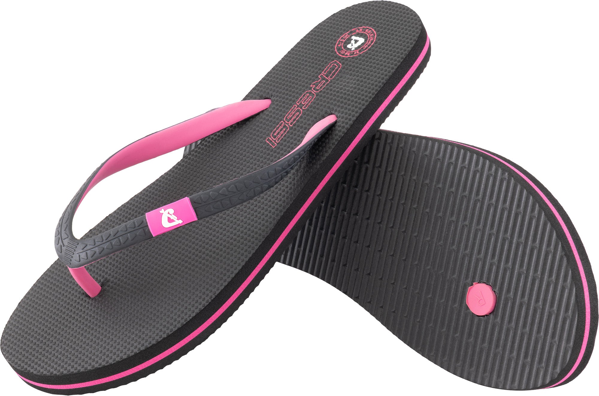 Cressi St Tropez Lady Flip-Flops - XVC110135 - St Tropez Lady Flip-Flops - Black / Fuchsia / 35/36 - Swimming | Beach | Watersports