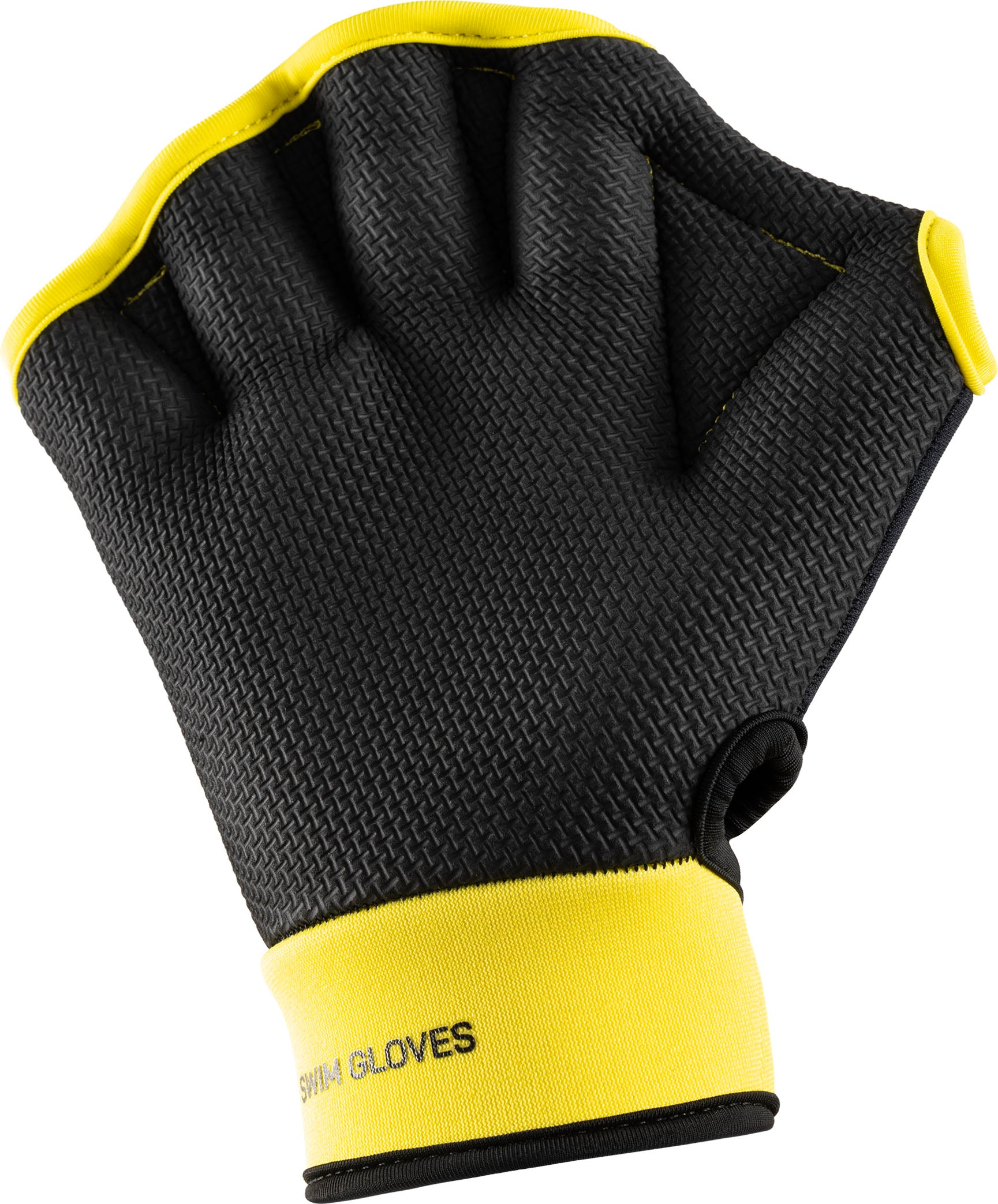 Cressi Aqua Boost Swim Gloves - DF201512 - Aqua Boost Swim Gloves - Black / Yellow / S - Swimming