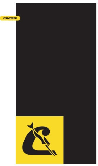 Cressi Vela Towel - XVA891511 - Vela Towel - Black / Yellow / XS - Beach | Watersports