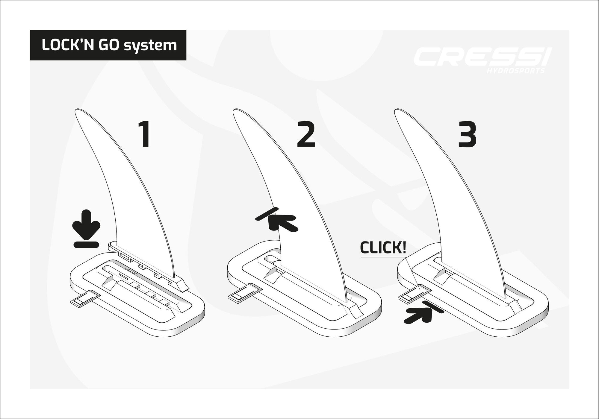 Lock'N Go 8'' Skeg-Flosse