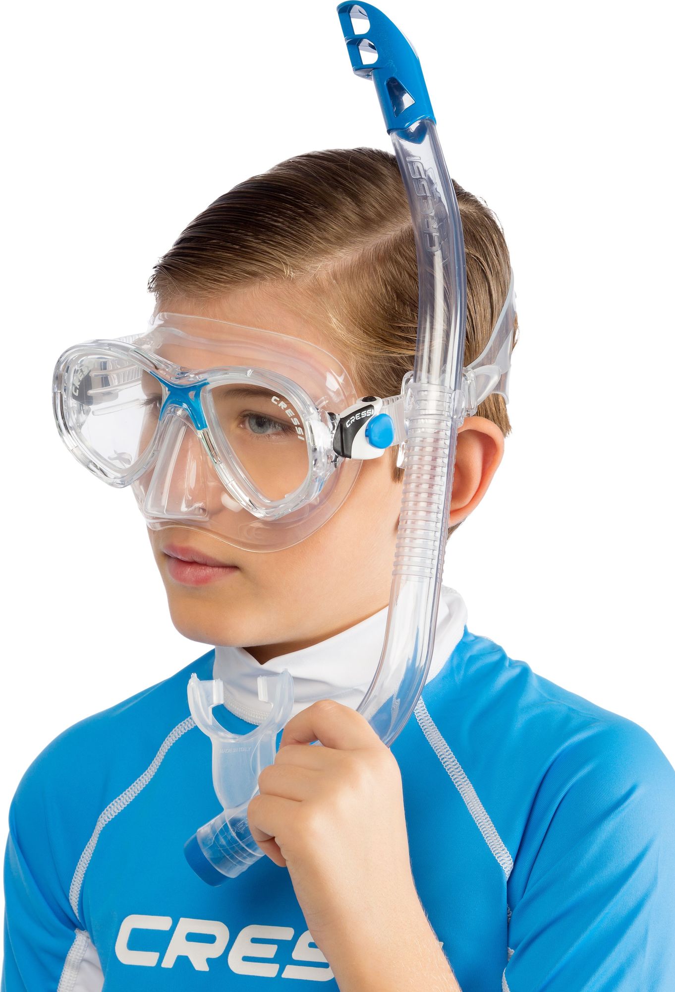 Cressi Marea + Top Snorkeling Combo Junior snorkeling combo junior spiaggia mascher boccagli aerator snorkeling & beach snorkeling mask snorkel combo set snorkeling combo junior