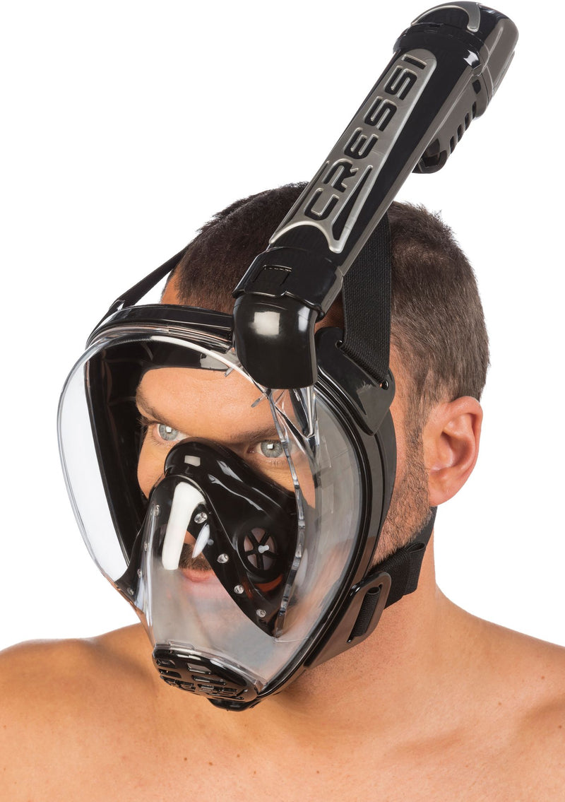 Masque facial DUKE Noir Small pour le snorkeling - Cressi