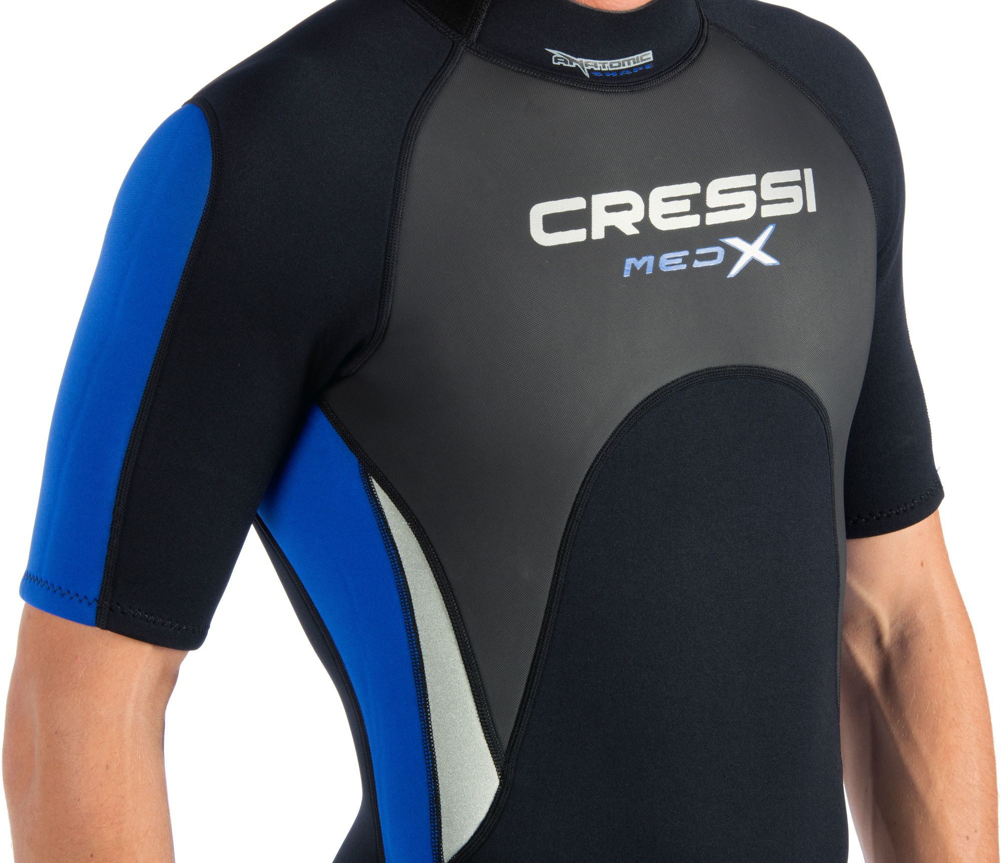 Cressi Med X Shorty Man shorty uomo spiaggia muta mute umid mutino snorkeling & beach paddling neoprene wetsuit short sleeve shorty man
