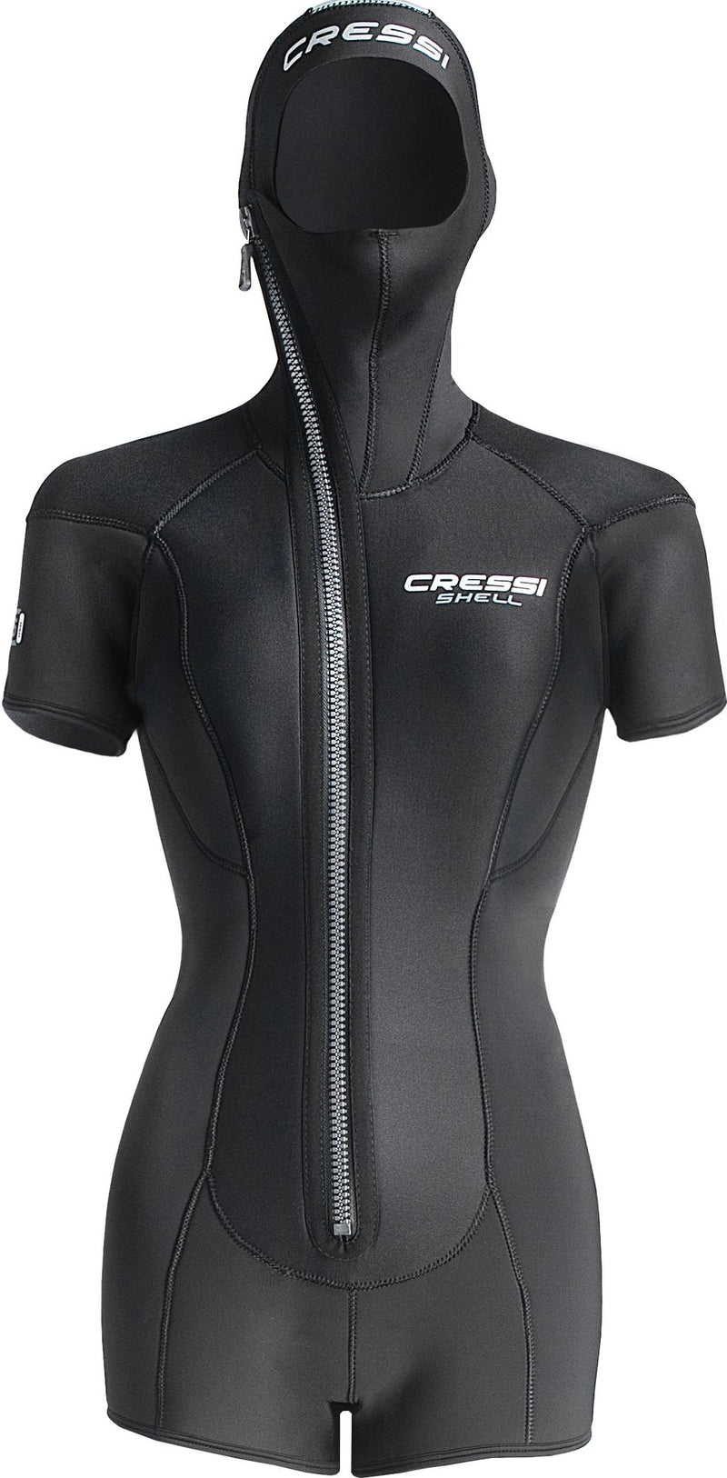 Cressi Shell Oversuit Jacket Lady sovramuta donna spiaggia immersion subacque apnea nuoto pesca corpett scuba diving spearfishing freediving snorkeling & beach paddling swimming neoprene vest undersuit wetsuit accessor oversuit lady