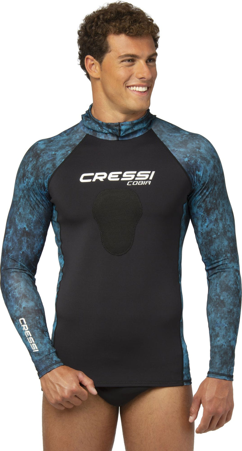 Cressi Cobia Rashguard Shirt pesca protezion protettiv spearfishing protect rashguard shirt man