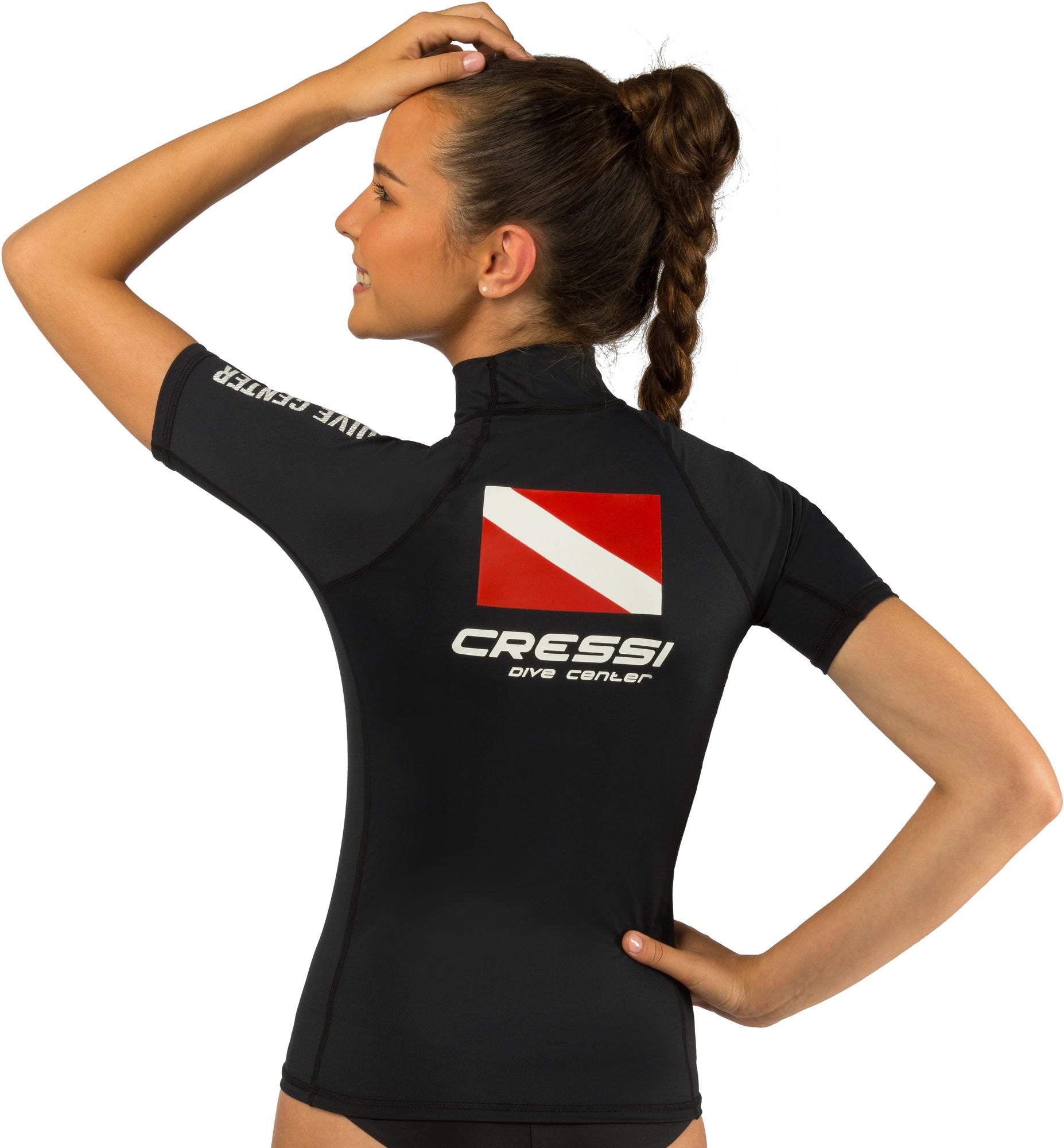 Cressi Dive Center Rashguard Shirt Lady immersion subacque protezion protettiv scuba diving protect rashguard short long sleeve shirt lady