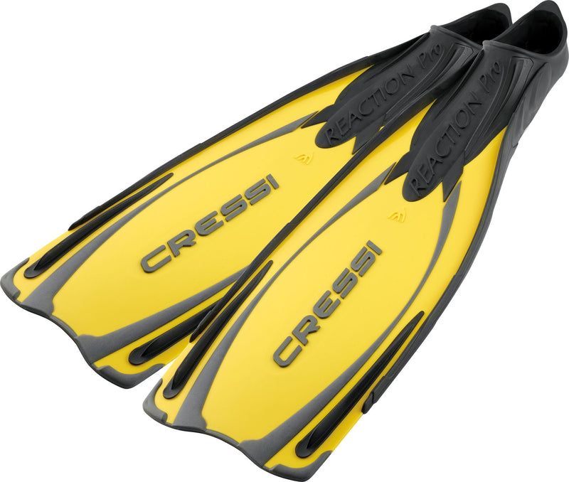 Cressi Reaction Pro Fins pinne spiaggia immersion subacque pinn scarpett chius pal lung scuba diving snorkeling & beach long blade full foot fins adult