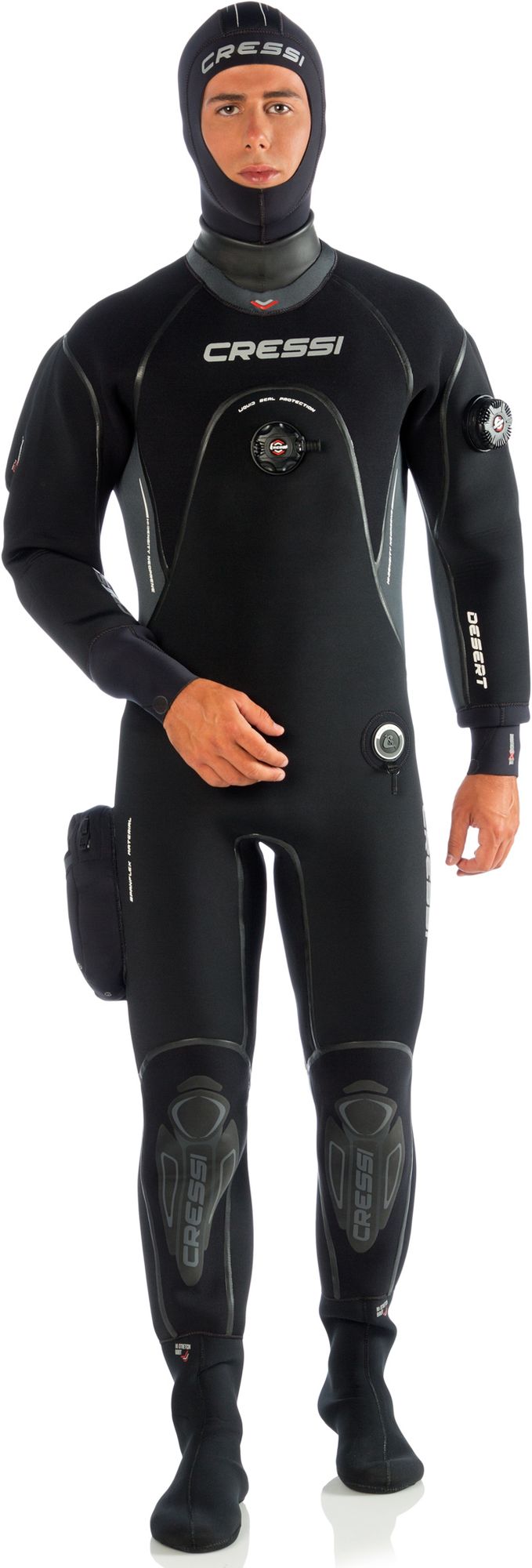 Cressi Desert Drysuit Man muta stagna uomo immersion subacque muta mute Drysuit scuba diving neoprene suit long sleeve drysuit man