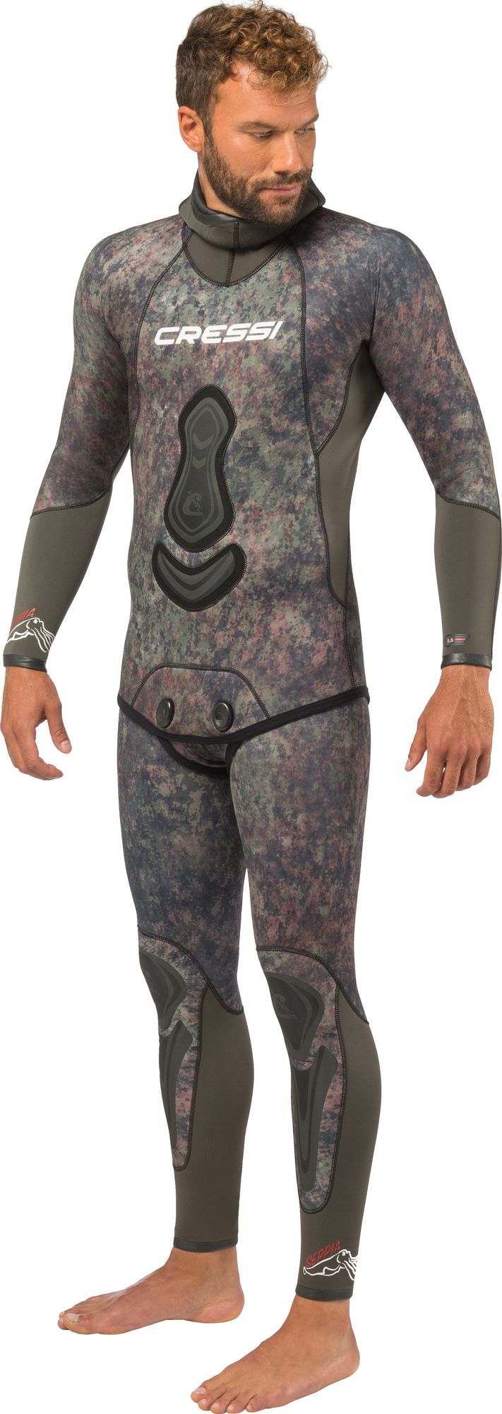 Cressi Seppia Wetsuit Man muta uomo pesca muta mute umid due pezz spearfishing neoprene wetsuit long sleeve two-pieces man