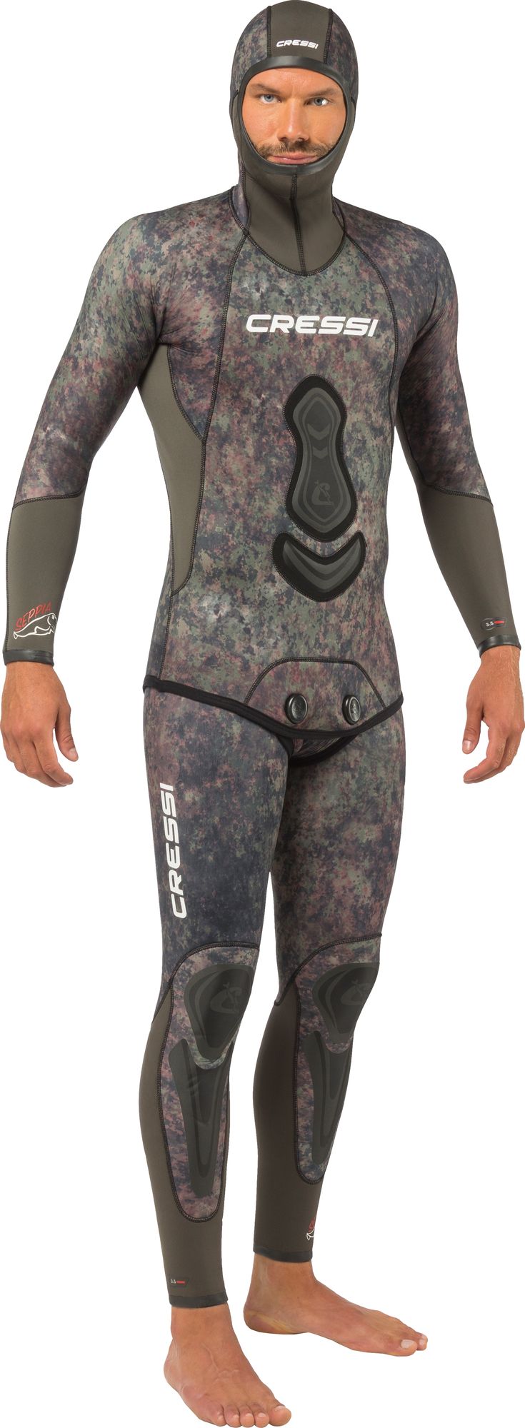 Cressi Seppia Wetsuit Man muta uomo pesca muta mute umid due pezz spearfishing neoprene wetsuit long sleeve two-pieces man