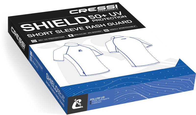 Cressi Shield Rashguard Shirt Man spiaggia protezion protettiv snorkeling & beach paddling protect rashguard short sleeve shirt man